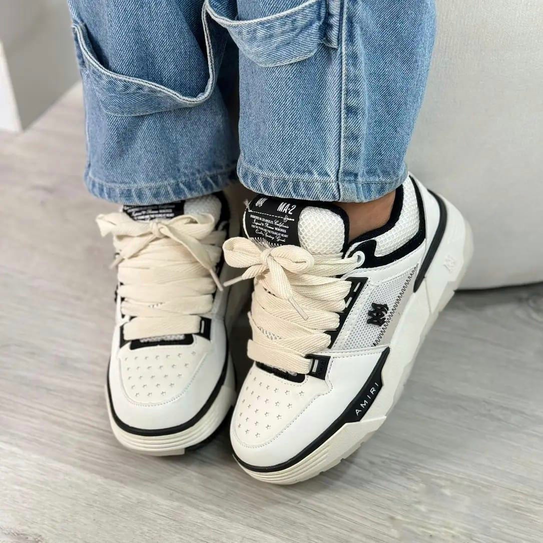 Tenis Amiri Dama Mt Blanco Negro